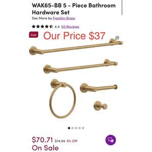 Franklin Brass - 5-Piece Bathroom Hardware Set, WAK65-BB